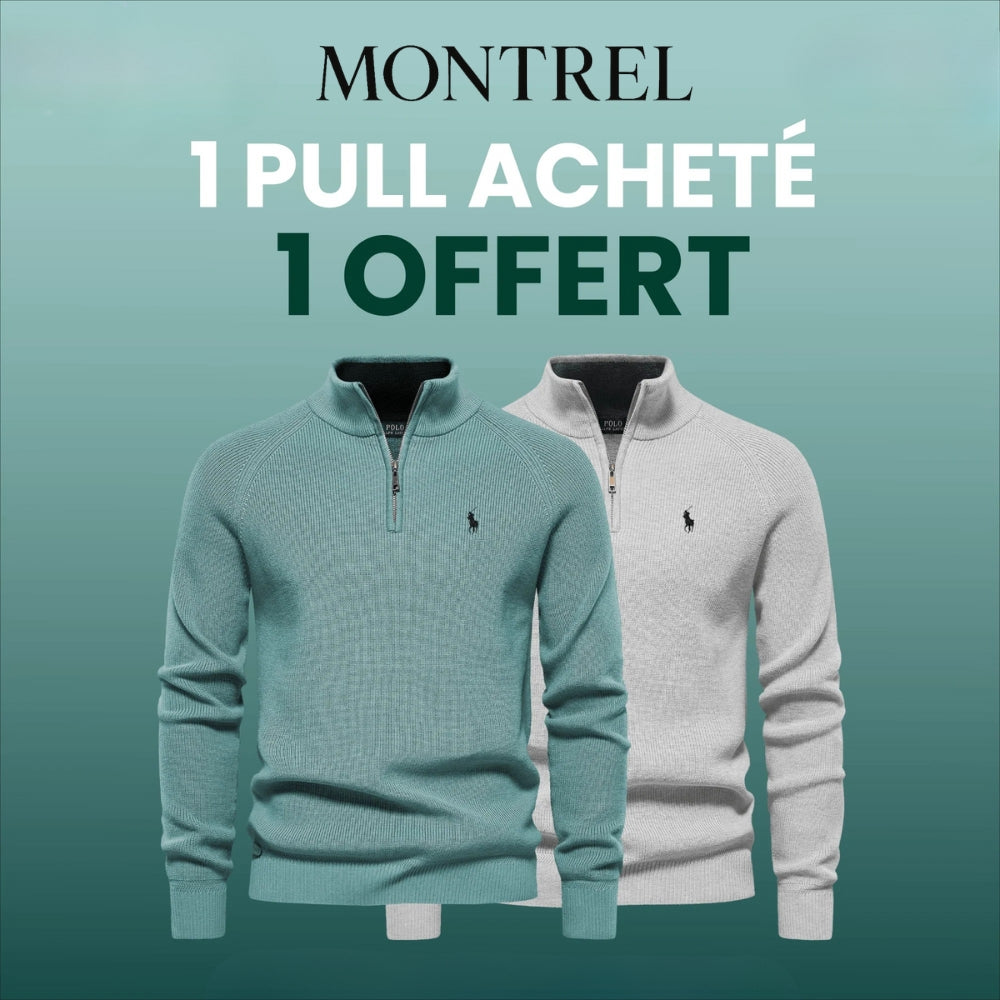 Pull Col Zippé R&L 1+1 (DÉSTOCKAGE)