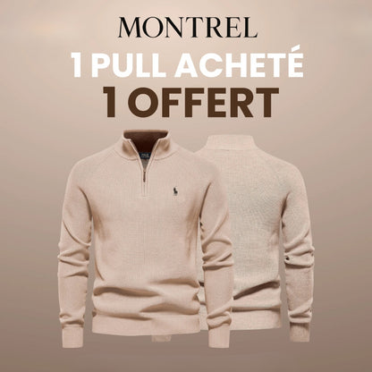 Pull Col Zippé  R&L 1+1 (DÉSTOCKAGE)